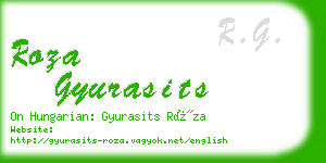 roza gyurasits business card